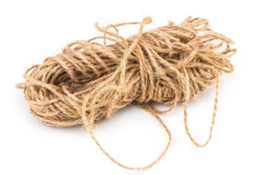 Biriktirme beyaz izole bale sicim