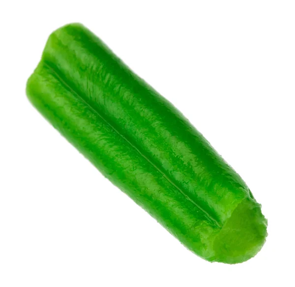Заморожений овоч для приготування зелених бобів ізольований на білому фоні — стокове фото
