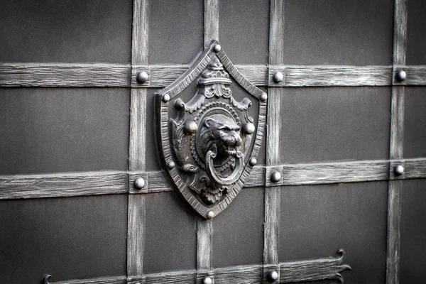 詳細、構造および鍛造鉄門の装飾品。装飾的です — ストック写真