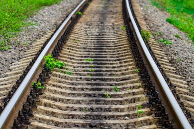 birkaç parça ufuk önde gelen demiryolu yeşil işlemi devam ederken