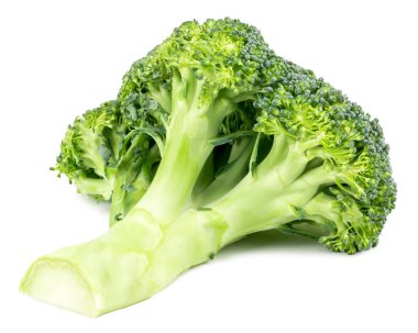 Beyaz arka plan üzerinde izole taze brokoli. Kırpma yolu ile.