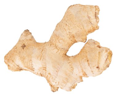 Ginger beyaz arkaplan kırpma yolunda izole edildi