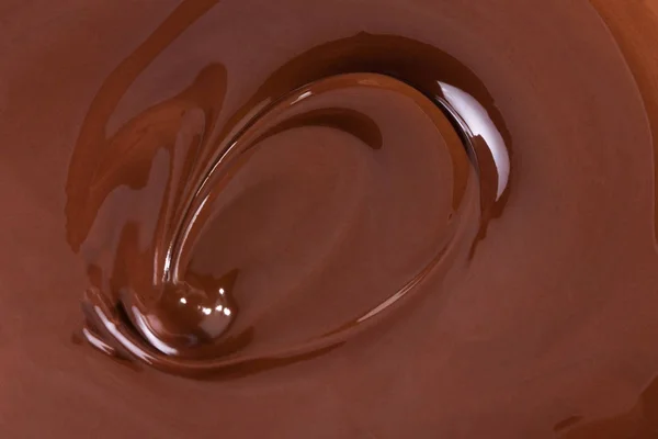 Texture Cioccolato Cioccolato Liquido Primo Piano Cioccolato Fondente Strutturato — Foto Stock