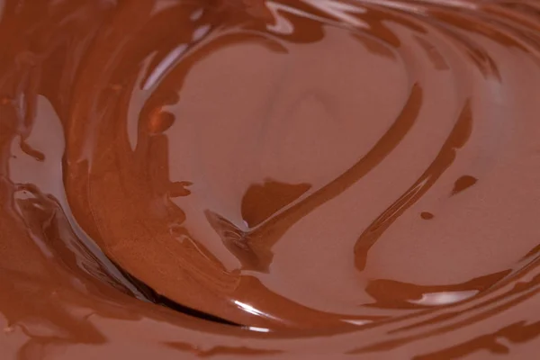 Choklad Konsistens Flytande Choklad Närbild Texturerat Mörk Choklad — Stockfoto