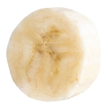 Muz dilim beyaz arka plan üzerinde kırpma yolunu izole..