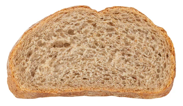 Krojony Chleb Izolowany Białym Tle Widok Góry — Zdjęcie stockowe