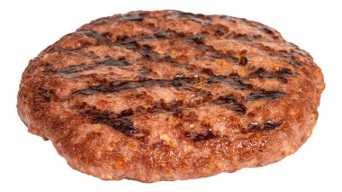 Beyaz arka plan üzerinde izole ızgara burger et.