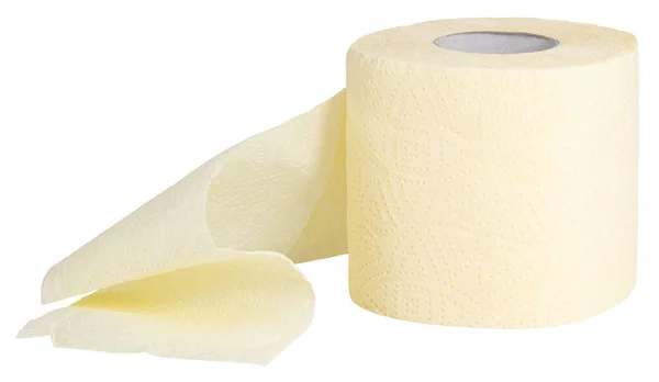 Role Toaletního Papíru Izolovaného Bílém — Stock fotografie