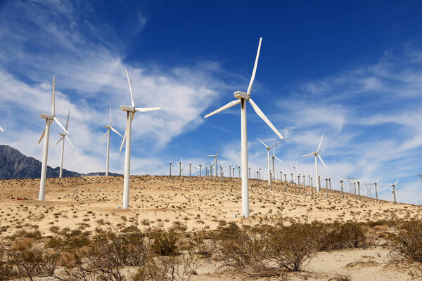 Windmills in Palm Springs, California, USA