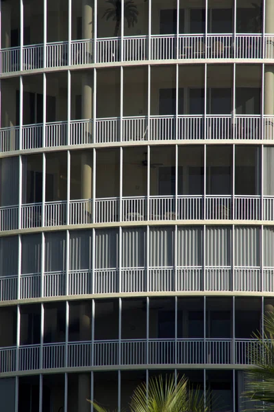 Curved screened balconies florida — Stock Photo, Image
