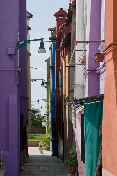 Vista de casas coloridas — Fotografia de Stock