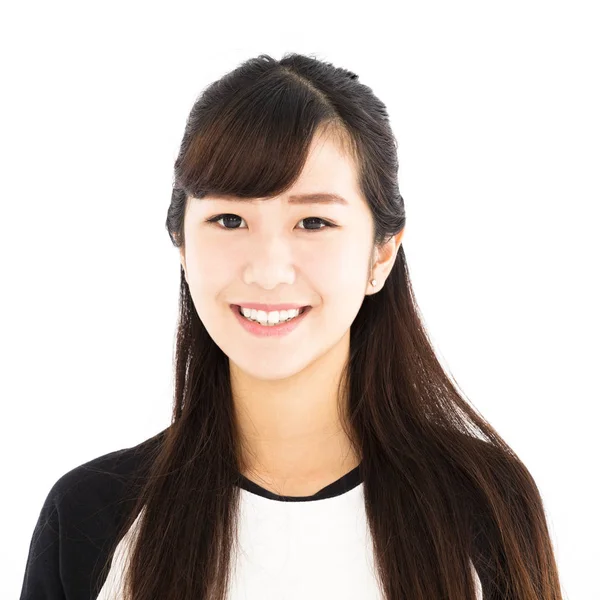 Happy asian young woman face portrait — Stock Photo, Image