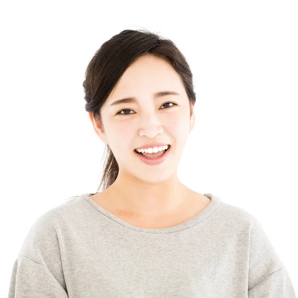 Feliz asiático joven mujer cara retrato — Foto de Stock