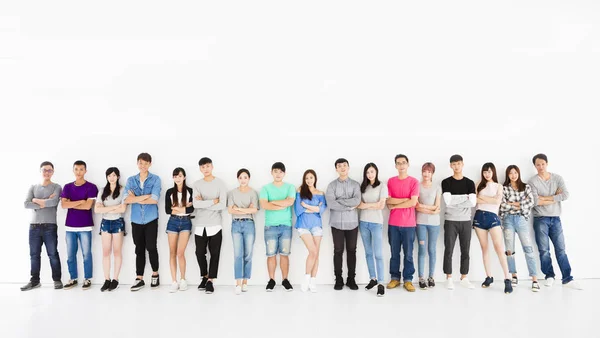 Young student group  standing together Stock Image