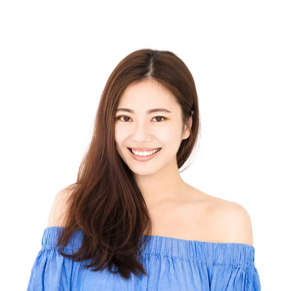 Happy asian young woman face portrait — Stock Photo, Image