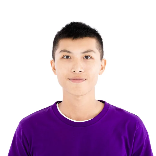 Closeup Aziatische jonge man gezicht portret — Stockfoto