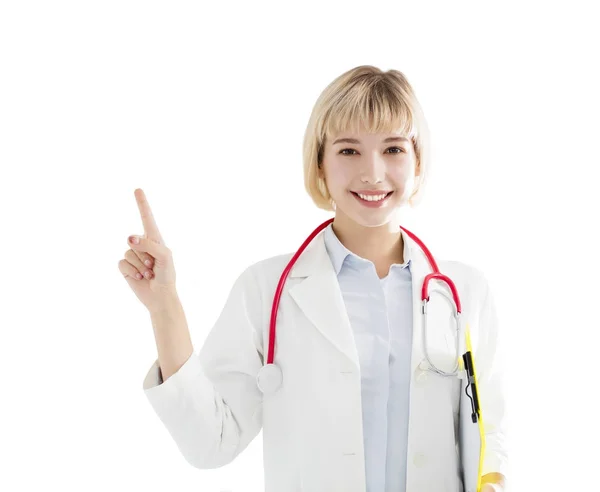 Woman Doctor Isolated White — Stock Photo, Image