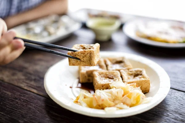 Cibo Tradizionale Taiwanese Tofu Puzzolente — Foto Stock