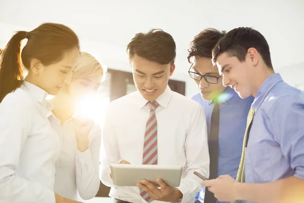 Young Business Group Discussing Plans Meeting — Stock Photo, Image