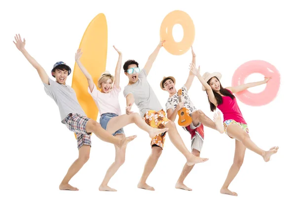 Happy Young Group Enjoy Summer Vacation Concept — Stock Photo, Image