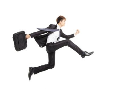 çalışan mutlu genç iş adamı 