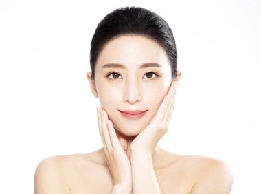 Temiz Taze Ciltli Genç Kadının Güzel Yüzü