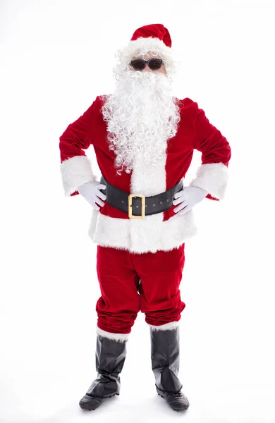 Glada jultomten isolerad på vit bakgrund — Stockfoto