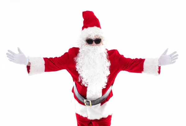 Happy  Santa Claus isolated on white background — Stock Photo, Image