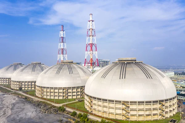 Centrale termoelettrica di Hsinta, 04 gennaio 2020. - Vista aerea — Foto Stock