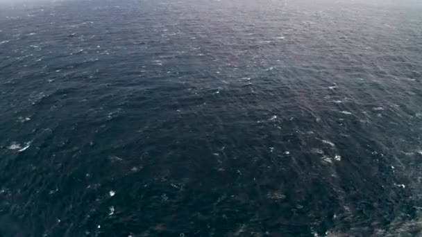 Vista Aerea Delle Acque Dell Oceano Aperto Dei Venti Marea — Video Stock