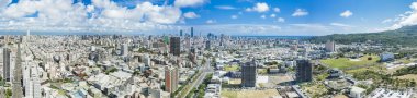 Kaohsiung şehir hava görünümünü. Tayvan