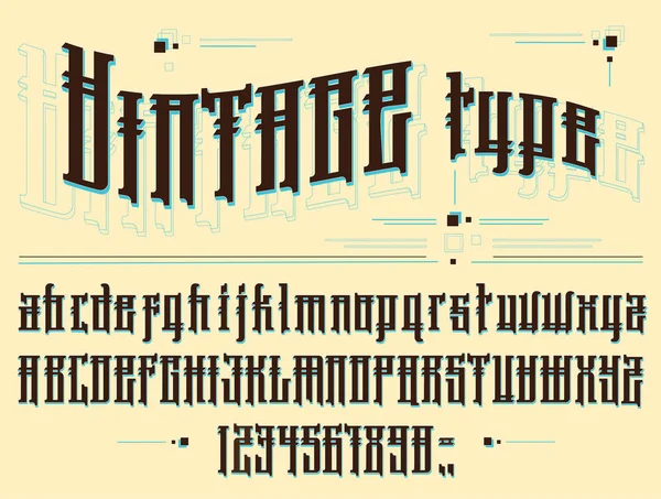 Sierlijke vintage lettertype voor ontwerp en weergave — Stockvector