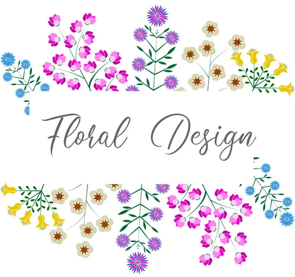 Blumenmuster für Ihr Design. Blumenvorlage für den Urlaub, verheiratet — Stockvektor