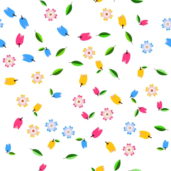 Sakura flowers.For fabric, baby clothes, background, textile, wr — Stock Vector