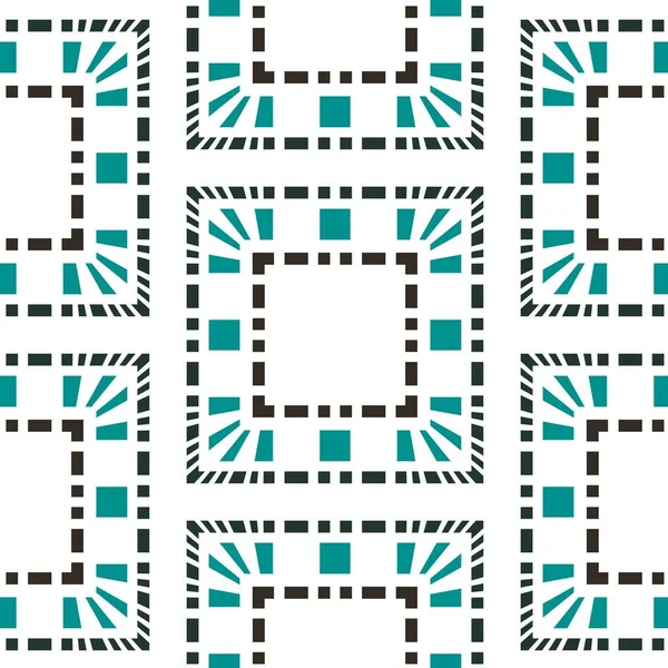 白い背景にシンプルな形の線の幾何学的なパターン ベビー服 包装紙などの装飾用 — ストックベクタ