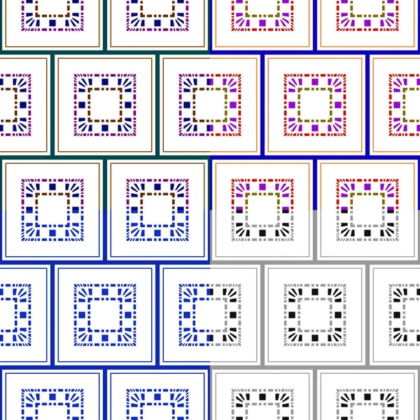 Modèle Géométrique Lignes Formes Simples Sur Fond Blanc Pour Tissu — Image vectorielle