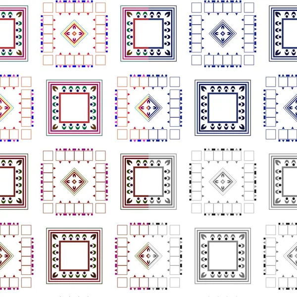 Modello Geometrico Linee Forme Semplici Sfondo Bianco Tessuto Vestiti Bambini — Vettoriale Stock