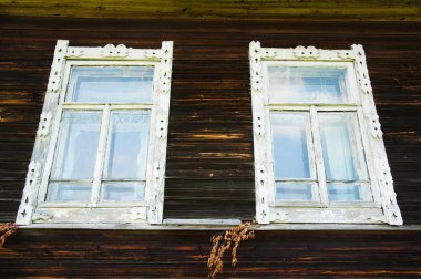 Ahşap günlükleri duvar arka plan olarak