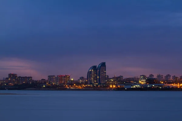 Panorama of night city — Stock Photo, Image