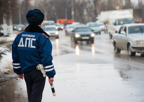 Inspektör av trafikpolisen, Dps — Stockfoto