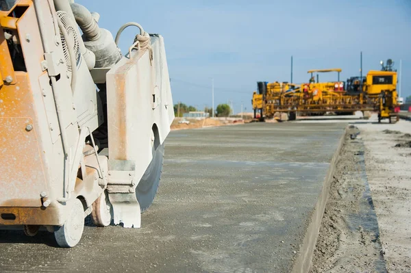 Road Machinery Working New Road Construction Site — Stock Photo, Image