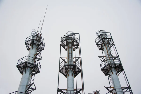 Industrie pétrolière et gazière, raffinerie — Photo