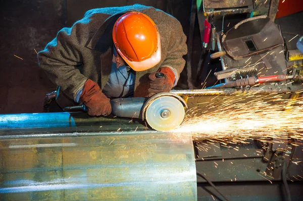 Manufacture of steel pipes — Stock Photo, Image