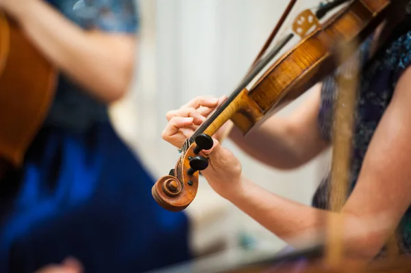 Violinist spelar violin närbild — Stockfoto