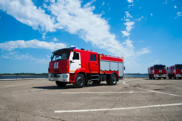 Вантажівка пожежних автомобілів — стокове фото