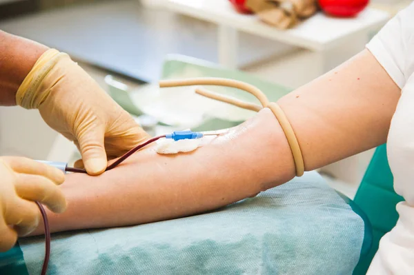 Blodtransfusion i IVA — Stockfoto