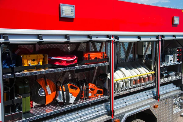 Equipamento de caminhão de bombeiros de resgate — Fotografia de Stock