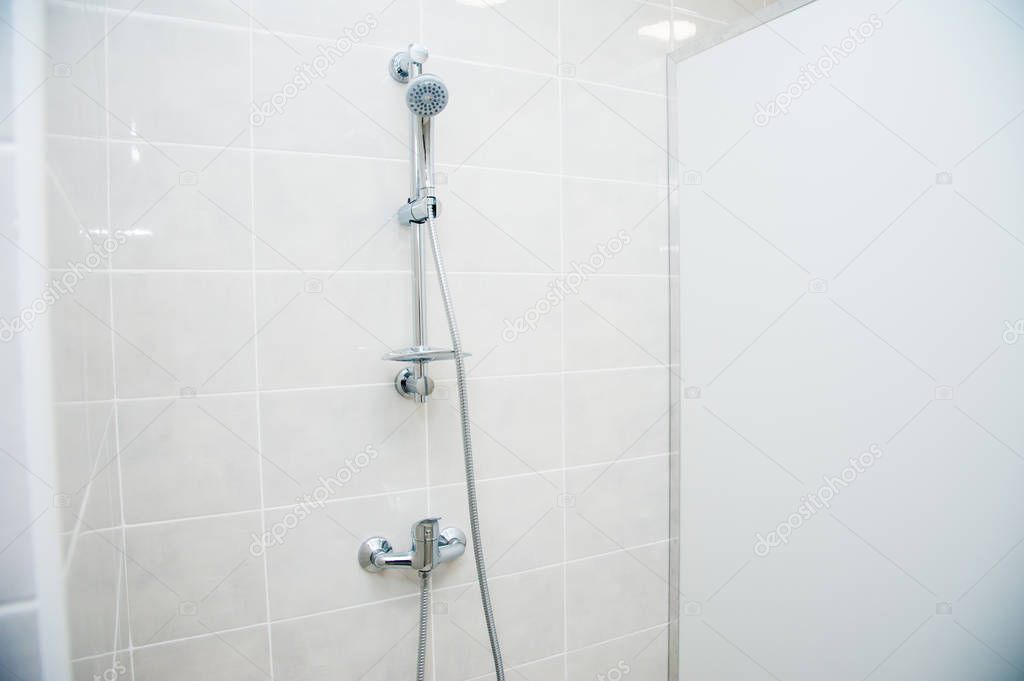 Common showers in the fitness room or pool