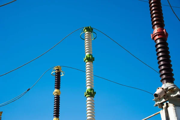 Estación de transformadores eléctricos — Foto de Stock