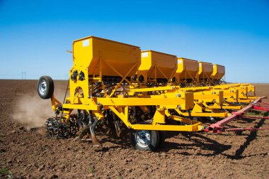 Traktördeki çiftçi gelecek yıl için fidelerle tarım arazisi hazırlıyor.